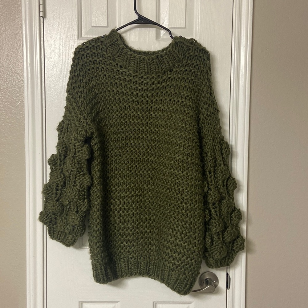 Olive green Oversized sweater.